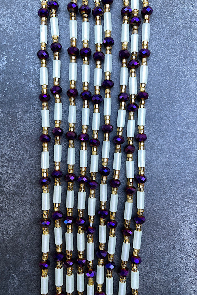 Extended Length 60 Inch Purple Glow in the Dark Waist Beads – Adinkra Expo