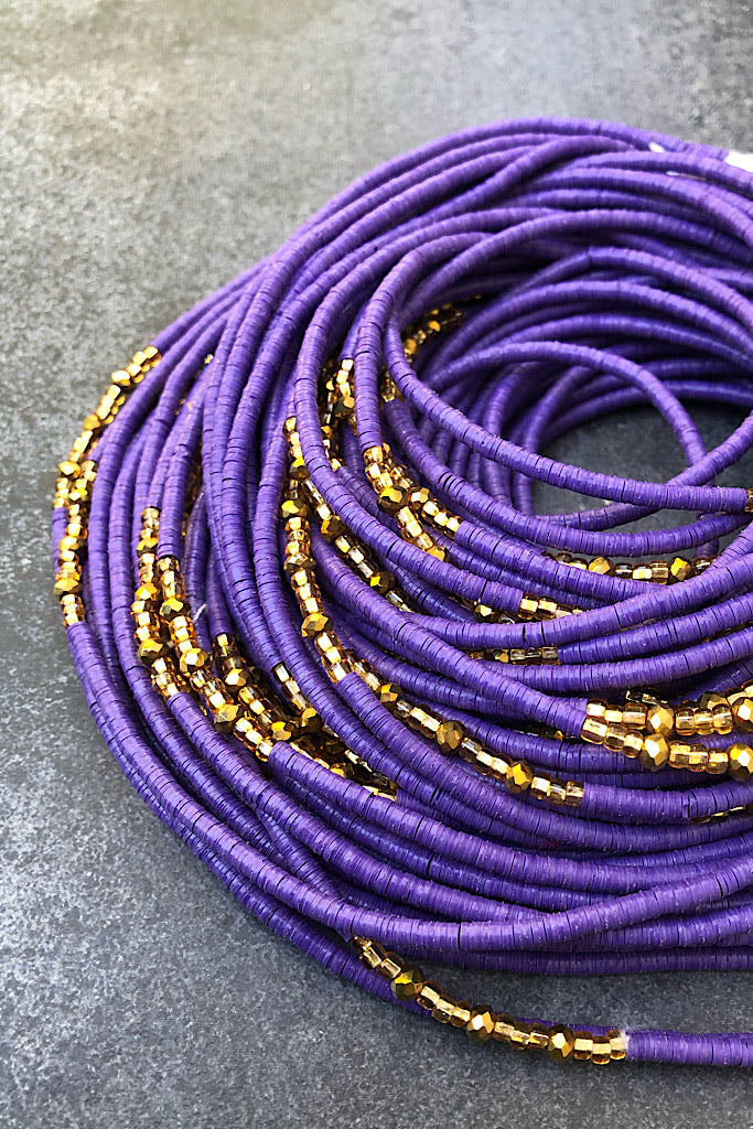 Purple Gold Waist Beads Set – Cariyan Co, 44% OFF