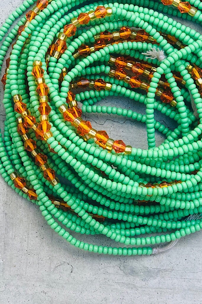 Emerald Glow in the Dark Waist Beads – Adinkra Expo