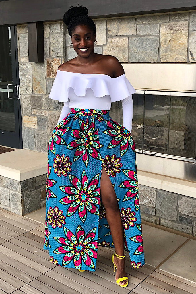 Long Ankara Skirt Large Long Ankara Skirt Large