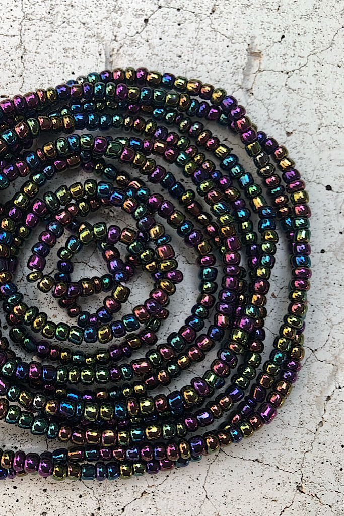 metallic waist beads